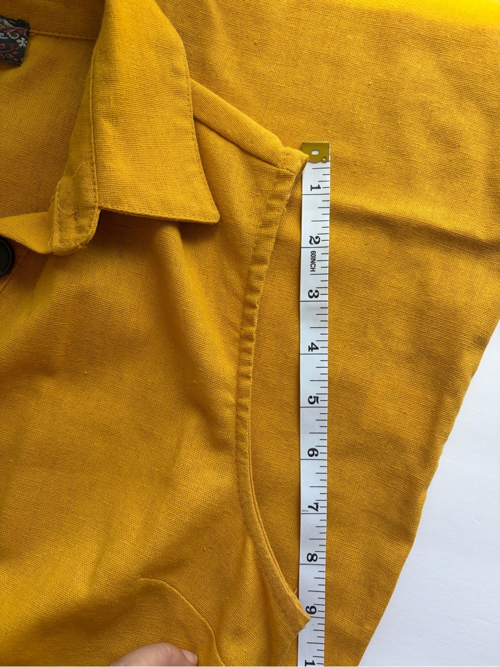 J. Jill Sleeveless Mustard Button-Front Midi Dress with Tie - Picture 9 of 11
